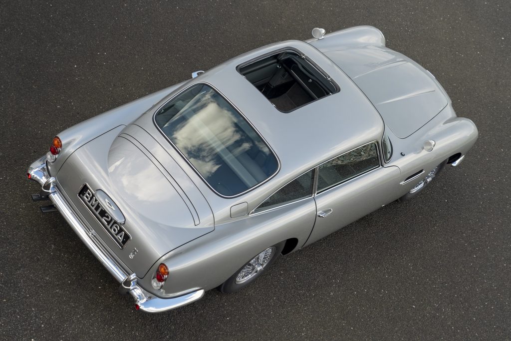 Aston Martin DB5 with equipped with the sunroof.