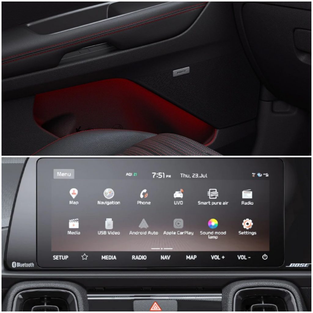 Kia Sonet - BOSE Speakers and Infotainment System